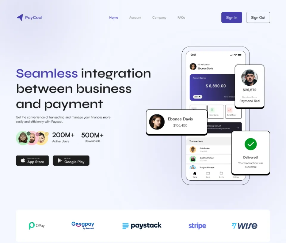 Paycool website Design - Eke Ugomma Hilda